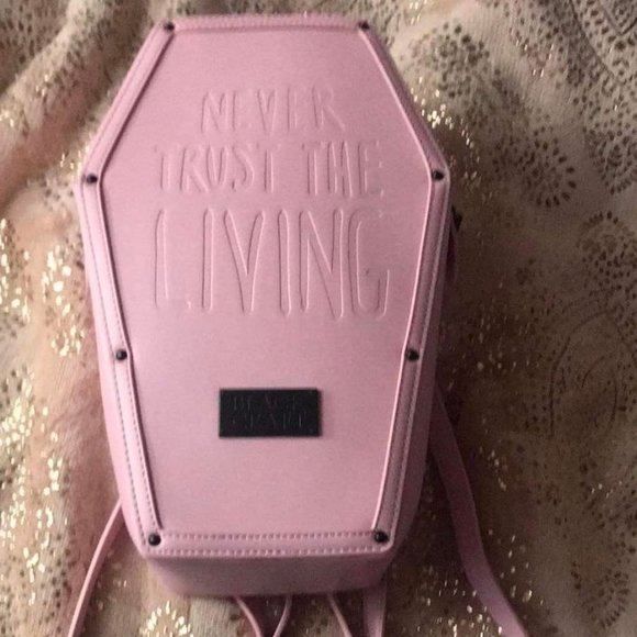 Black Craft Cult Handbags - Black Craft Cult BCC Never Trust The Living - Pink Coffin Backpack